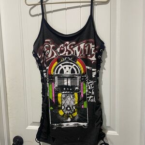 Aerosmith mini tank lace up dress